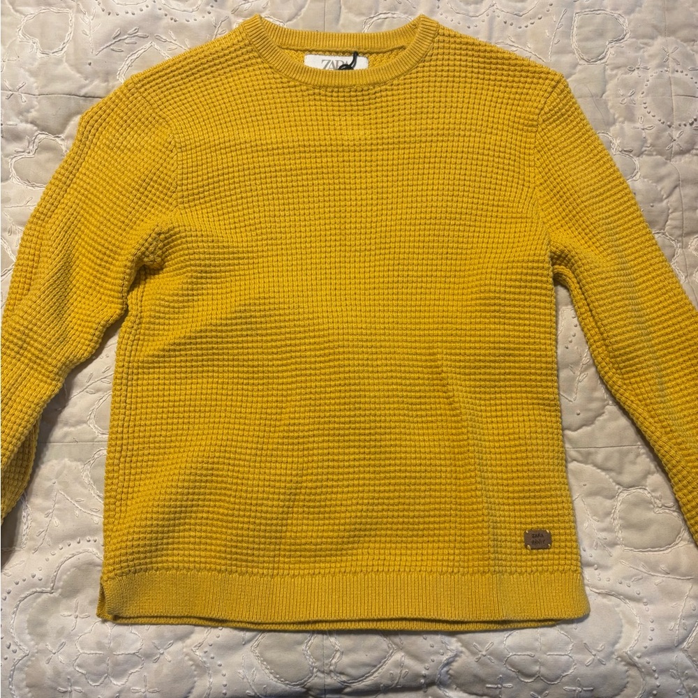 Zara Kid’s Mustard Crewneck Sweater